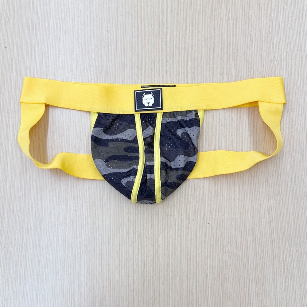 Gruff Yellow and Camo Jockstrap